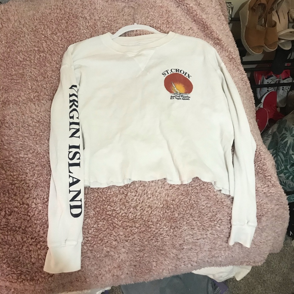 Long sleeve crop tee